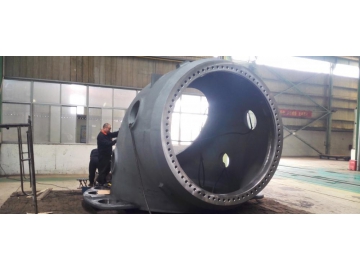 Stahlbauteile der Windkraftanlage