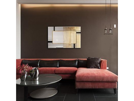 Rechteckiger Spiegel mit MDF-Rahmen