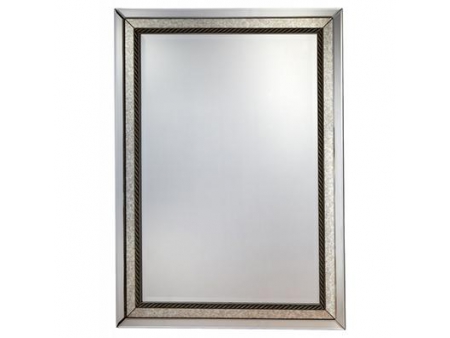 Rechteckiger Spiegel mit Holzrahmen