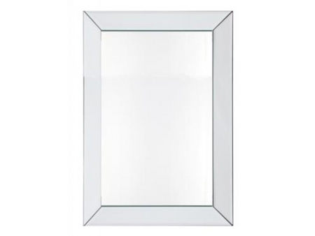 Rechteckiger Schminkspiegel mit Holzrahmen