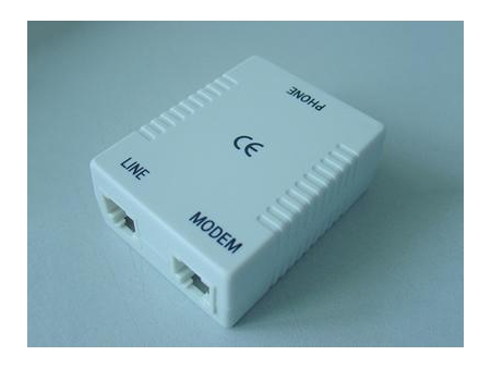 In-line DSL-Filter mit 1 RJ11 Buchse auf 2 RJ11 Buchsen