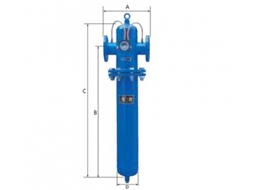 Druckluftfilter mit Flansch, XF9-Grad Filterung