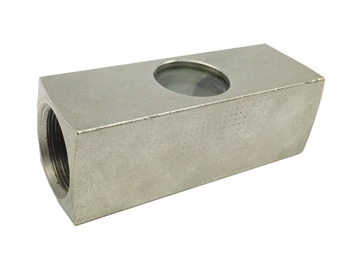 Metallverschmolzenes Schauglas, rechteckig