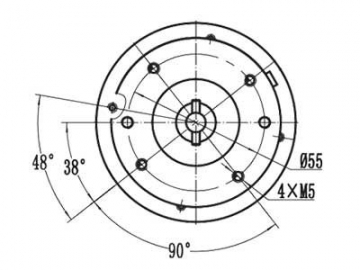 120-250W Antriebsmotor, DC Bürstenmotor, PMDC Motor ZD068B1