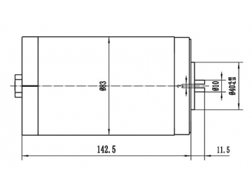 250-500W Antriebsmotor, DC Bürstenmotor, PMDC Motor ZD083B1