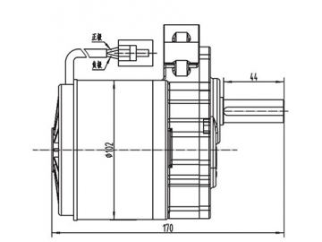 250W (2800 RPM) Antriebsmotor, DC Bürstenmotor, PMDC Motor ZD101AZ2