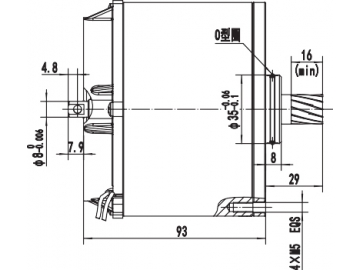 550W Antriebsmotor, DC Bürstenmotor, PMDC Motor ZD109A3                      Elektrische Antriebe für Flurförderzeuge zur Steuerung von horizontaler Bewegung