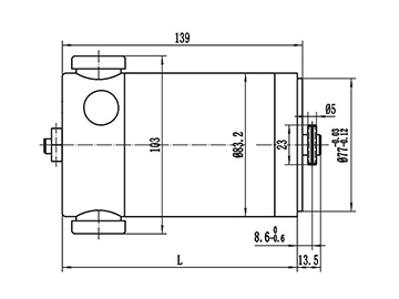250-500W Antriebsmotor, DC Bürstenmotor, PMDC Motor ZD083A1