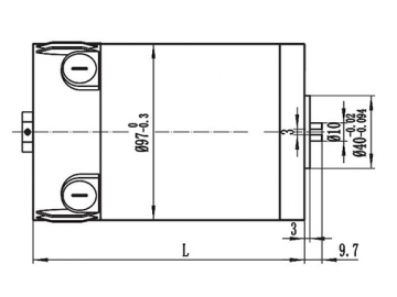 400-500W Antriebsmotor, DC Bürstenmotor, PMDC Motor ZD097B1