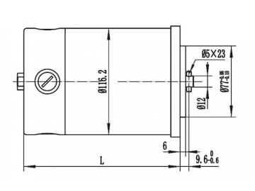 400-800W Antriebsmotor, DC Bürstenmotor, PMDC Motor ZD116A1