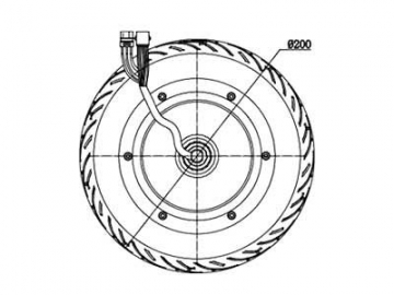 250W Antriebsmotor, bürstenloser DC Motor, PMDC Motor GF105AQH