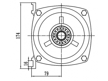 1000-1200W Antriebsmotor, bürstenloser DC Motor, PMDC Motor TF133BH