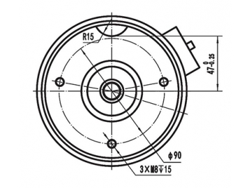 900W (3700 RPM) Antriebsmotor, bürstenloser Motor, PMDC Motor TF110AH1  Elektrische Antriebe für Flurförderzeuge zur Steuerung von horizontaler Bewegung