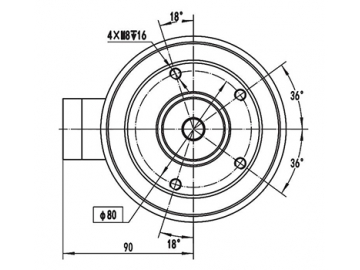 900W (3100 RPM) Antriebsmotor, bürstenloser Motor, PMDC Motor TF110AH2  Elektrische Antriebe für Flurförderzeuge zur Steuerung von horizontaler Bewegung