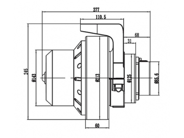 500W Antriebsmotor (PMDC bürstenloser Motor) TF110BH2