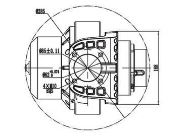 500W Antriebsmotor (PMDC bürstenloser Motor) TF110BH2