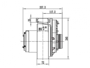 750W Antriebsmotor (PMDC bürstenloser Motor) TF110BH3