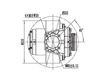 750W Antriebsmotor (PMDC bürstenloser Motor) TF110BH3