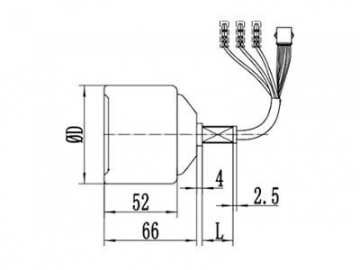 60-100W Antriebsmotor, bürstenloser DC Motor, PMDC Motor GF043AH