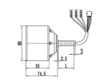 200-250W Antriebsmotor, bürstenloser DC Motor, PMDC Motor GF055AH