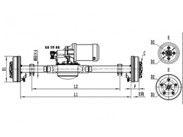 Hinterachsgetriebe HQ160Y Serie