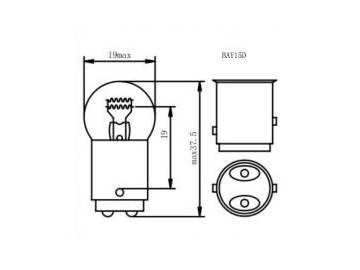 G18 R10W Glühlampe, Glühbirne Autozubehör, KFZ Leuchte, Autolicht