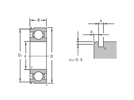 Rillenkugellager mit Ringnut