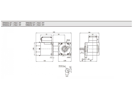 90mm 60W  Reversibler Motor