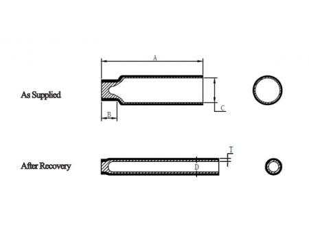 halbflexible Schrumpf-Endkappe
